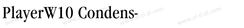 PlayerW10 Condens字体转换